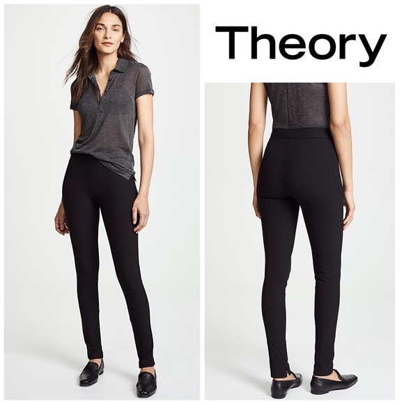 Theory Pants - Theory High Waisted Leggings in Black